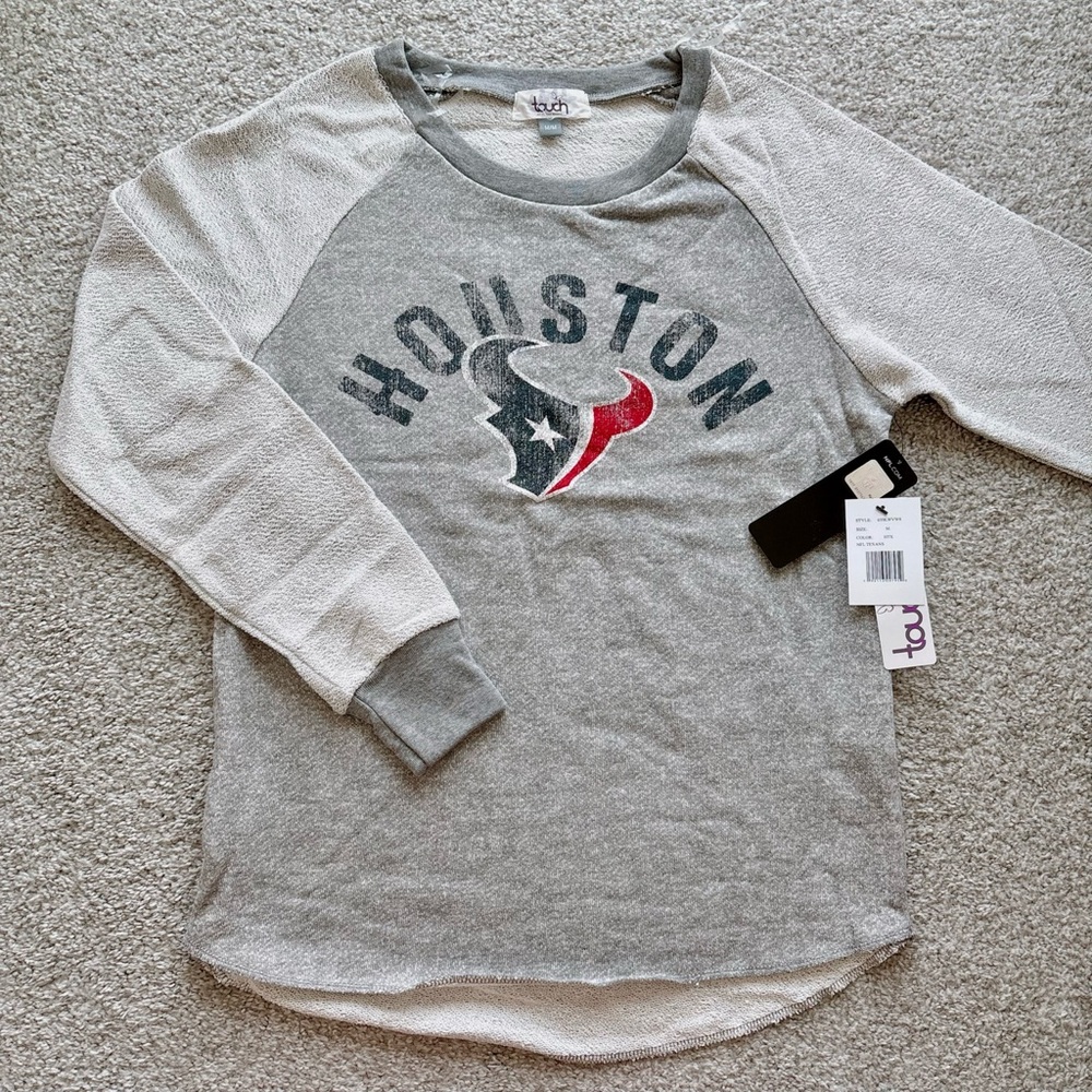 NFL Houston Texans Women’s French Terry Raglan Long Sleeve Sweatshirt